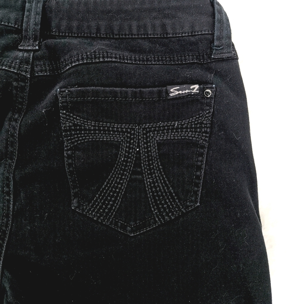 Seven7 Women's 6 Black Skinny Bling Jeans Cotton - Picture 9 of 14